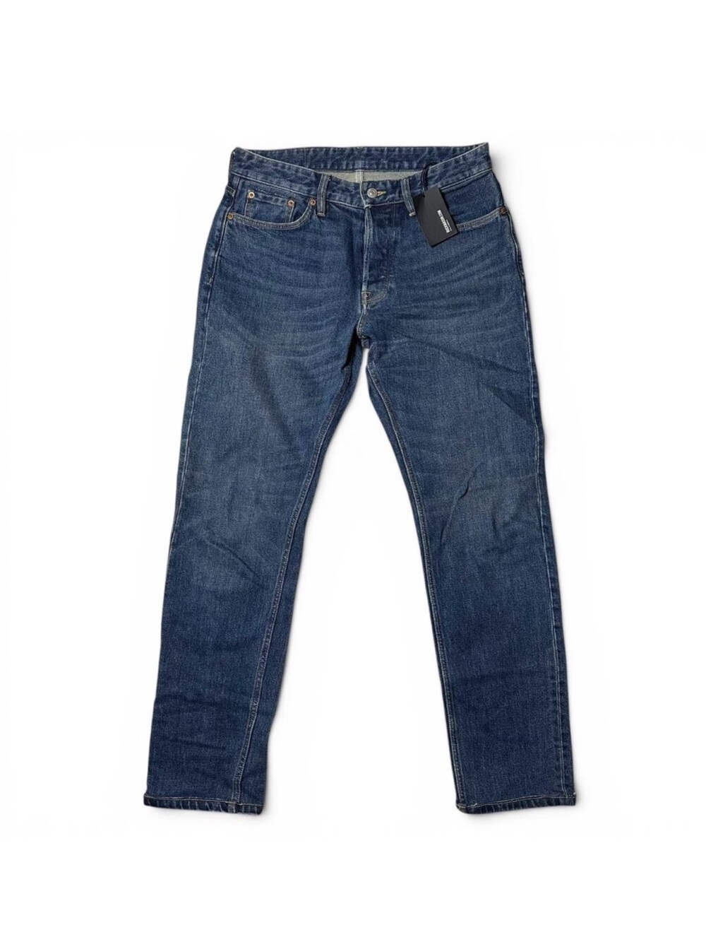 NWT Buck Mason Ford Standard Jean Mens Actual Size 31x32 Medium Wash Button Fly
